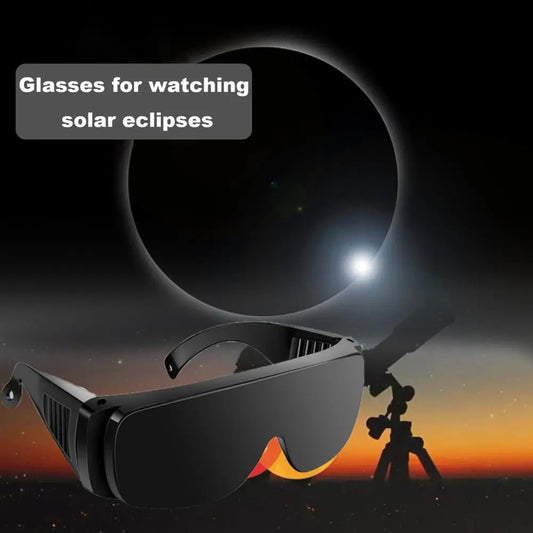 Certified Black Solar Eclipse Glasses: Fashionable Sunshade Eyewear, Windproof Goggles, Sunglasses