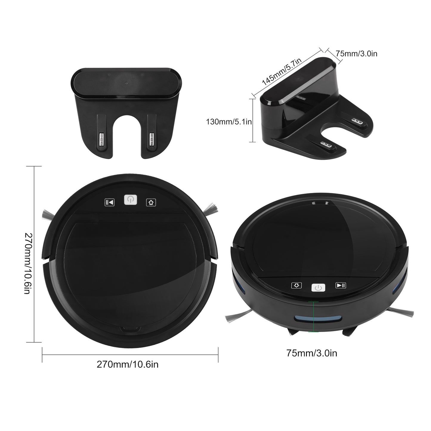 Automatic Recharge Robotic Vacuum Cleaner