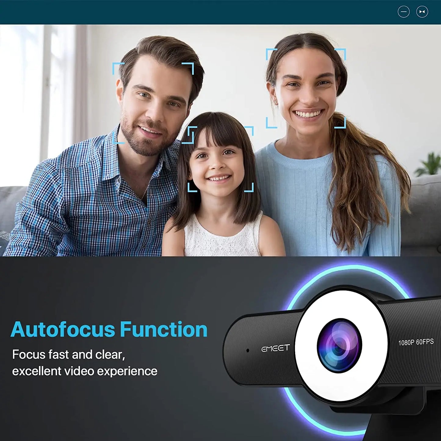 1080P 60FPS Streaming Autofocus HD Web Camera