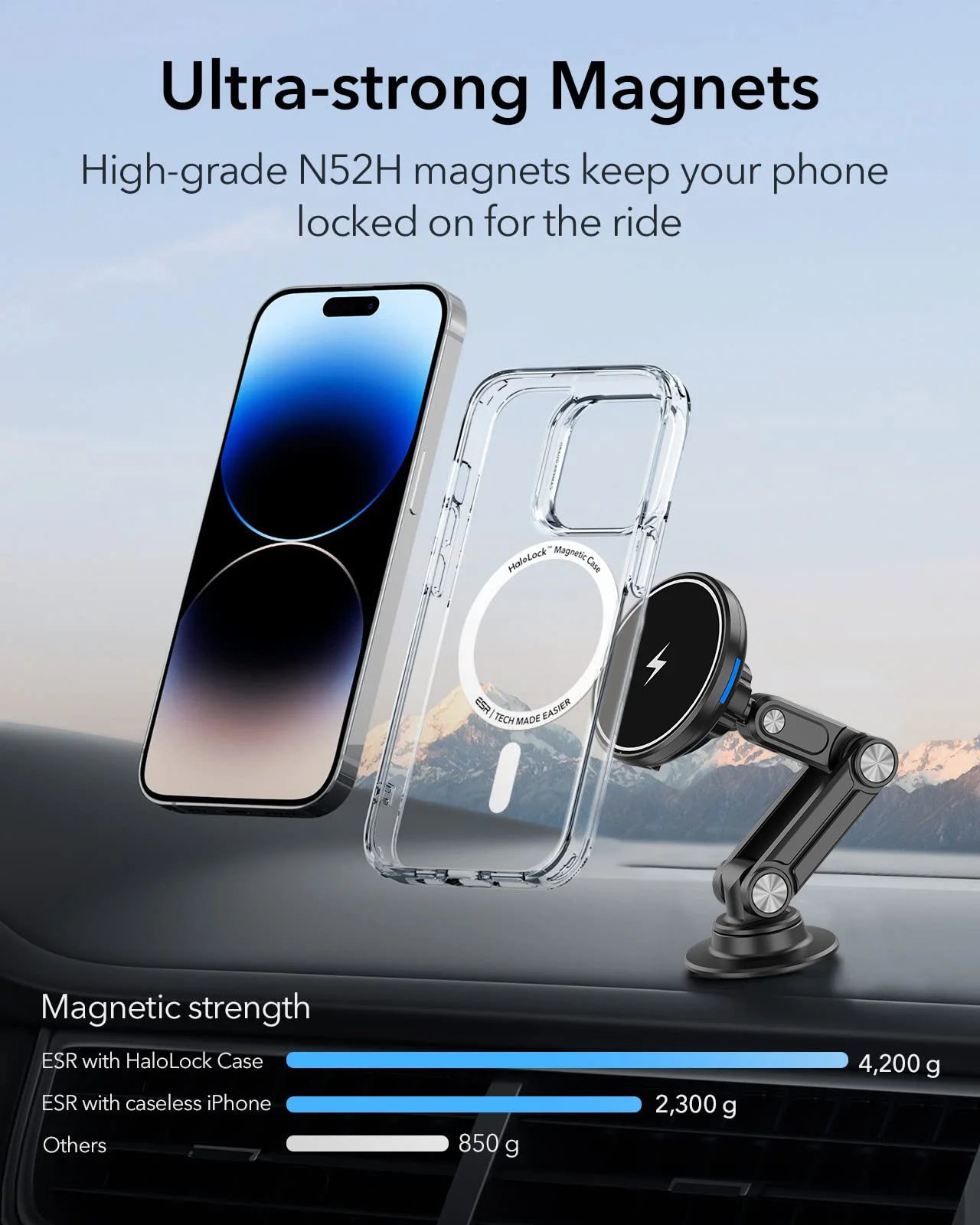 Magnetic Car Charging Phone Holder