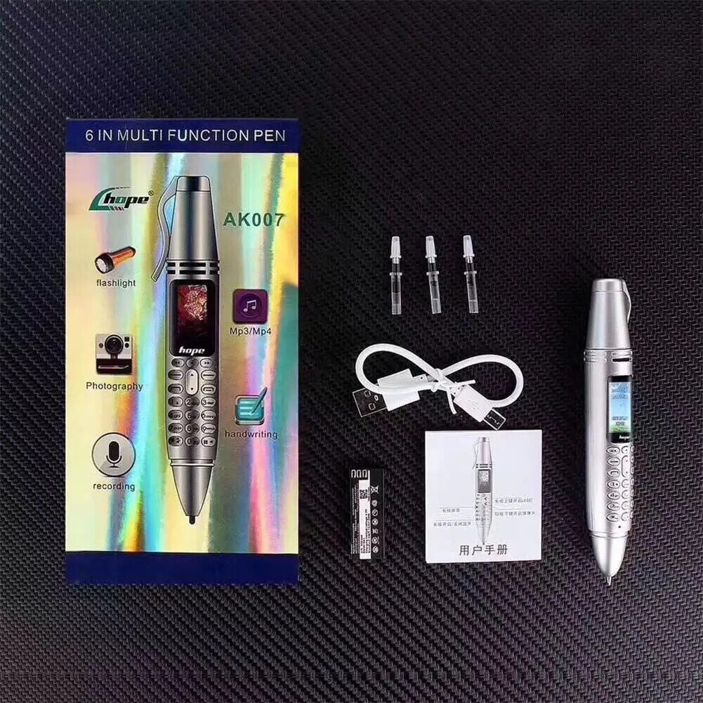 Pen Shaped 2G Screen Dual SIM Card GSM Mobile Phone