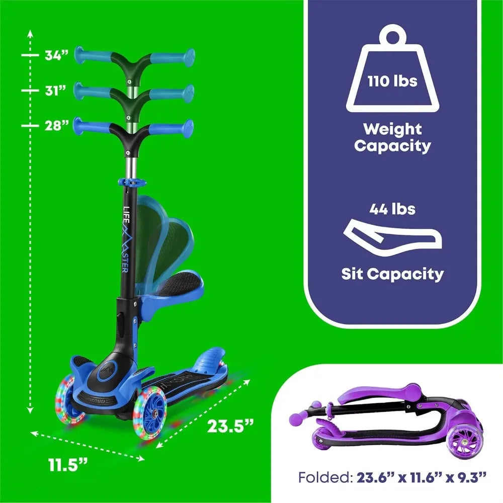 Foldable Seat Scooter for Kids