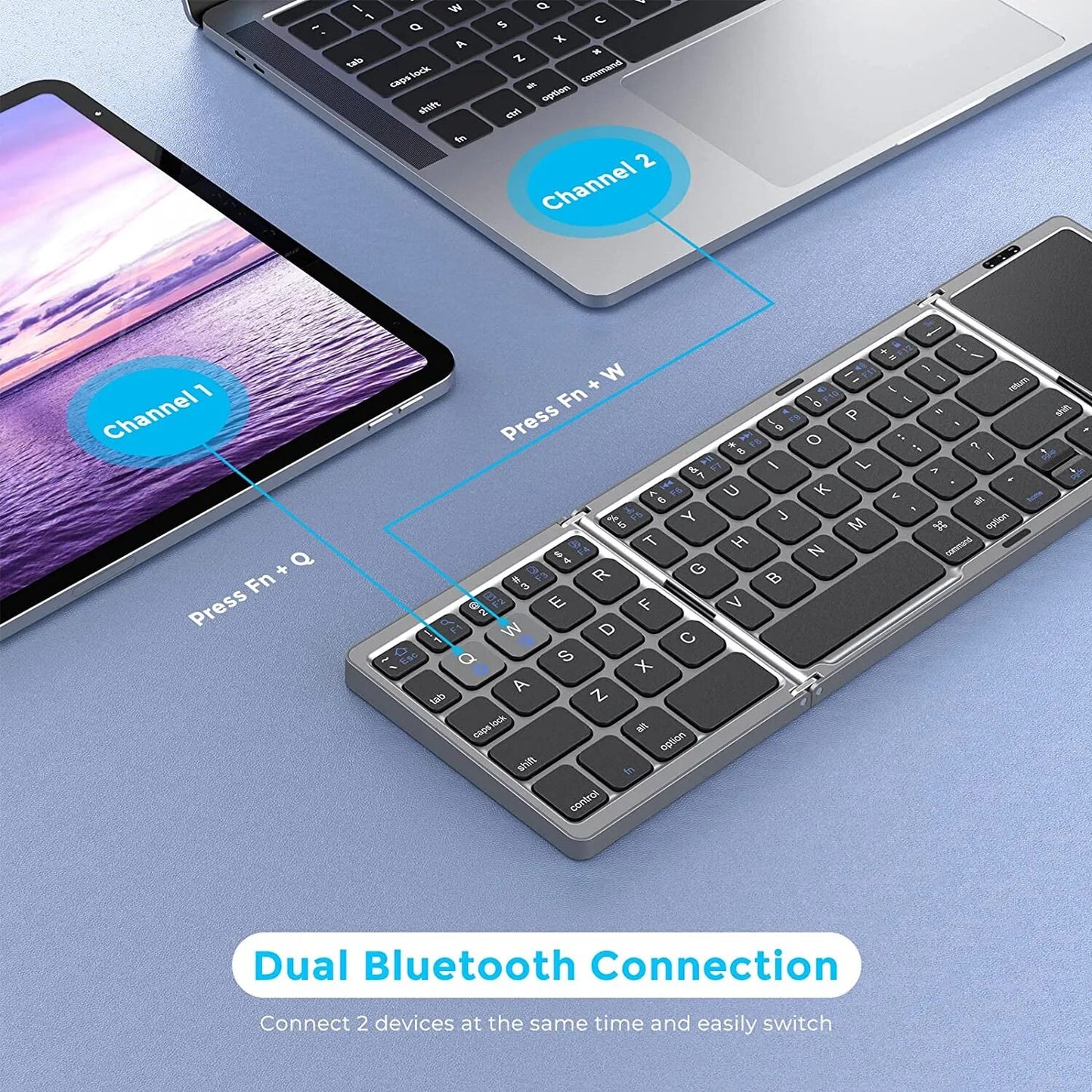 Foldable Bluetooth Keyboard for Steam Deck