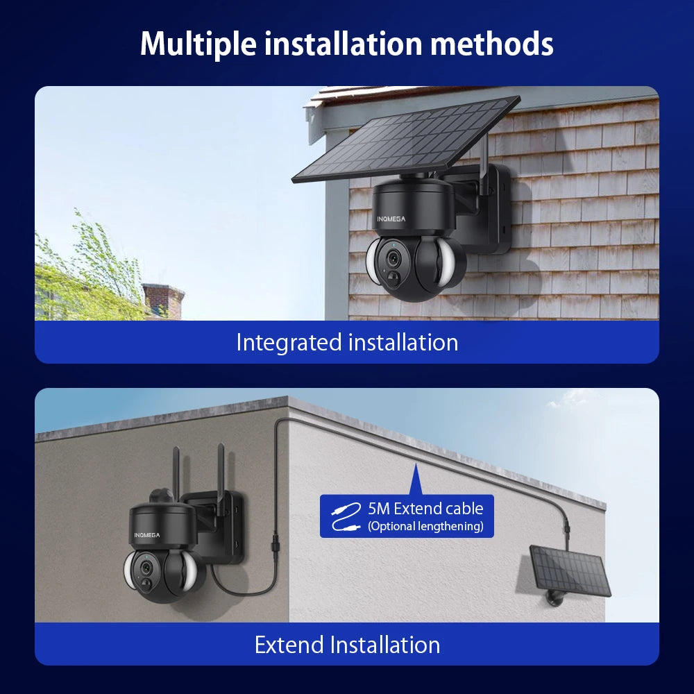 PIR Motion Detection Camera with Solar Panel