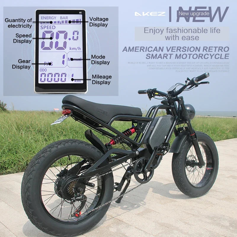 NexTech Pro USA Stock Full Suspension 1500W 48V 18AH Electric Bike | Fat Tire E-Bike