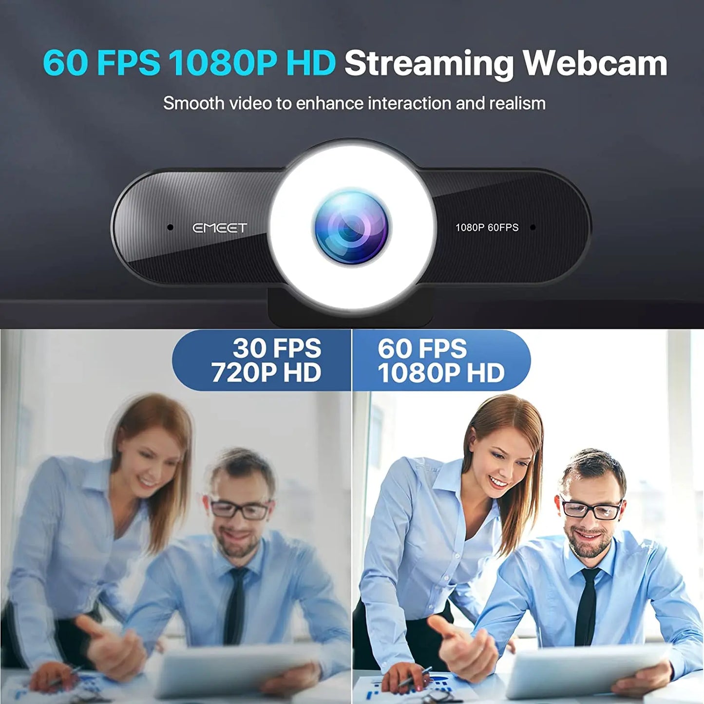 1080P 60FPS Streaming Autofocus HD Web Camera