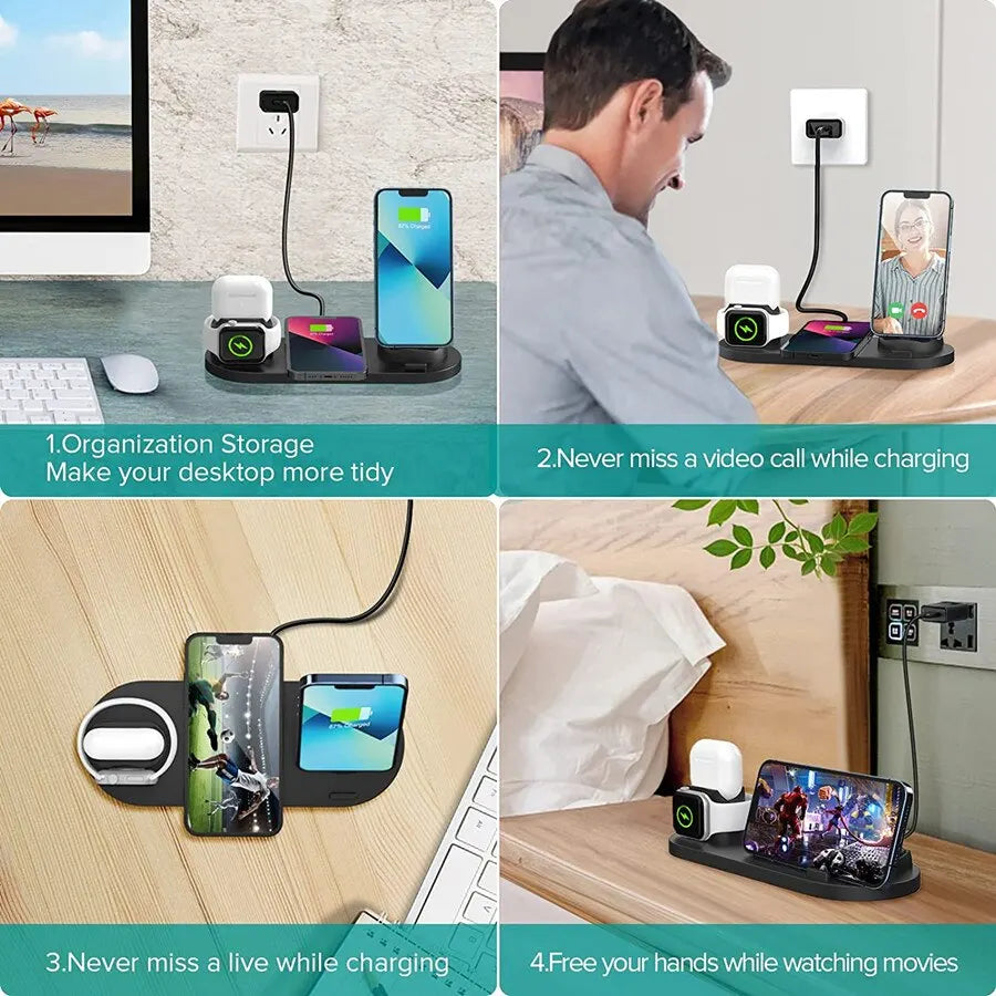 7 in 1 Wireless Charger Stand Pad