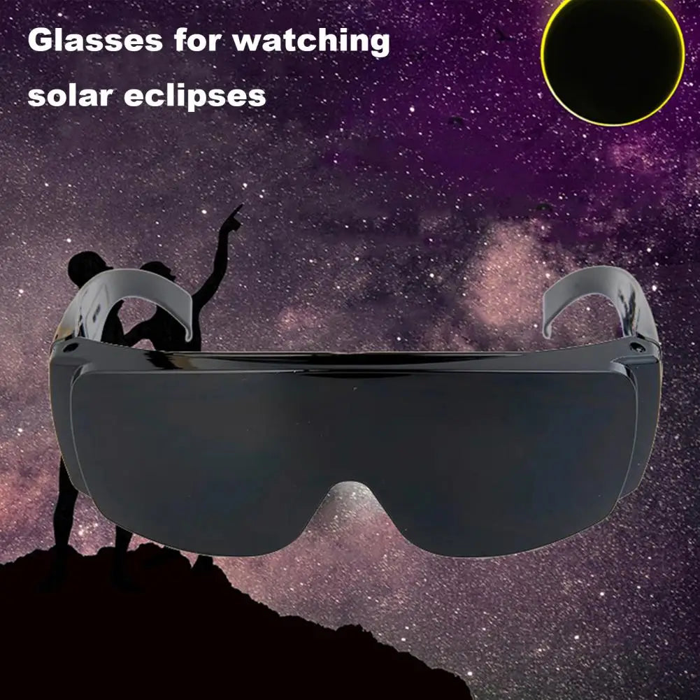 Certified Black Solar Eclipse Glasses: Fashionable Sunshade Eyewear, Windproof Goggles, Sunglasses