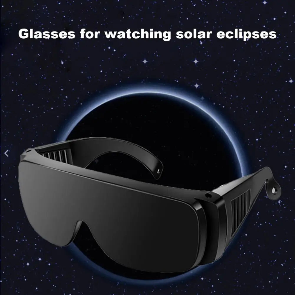 Certified Black Solar Eclipse Glasses: Fashionable Sunshade Eyewear, Windproof Goggles, Sunglasses