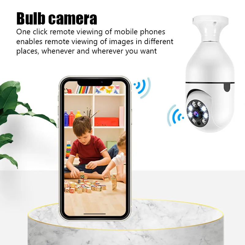 5G Wifi E27 Bulb Surveillance Camera