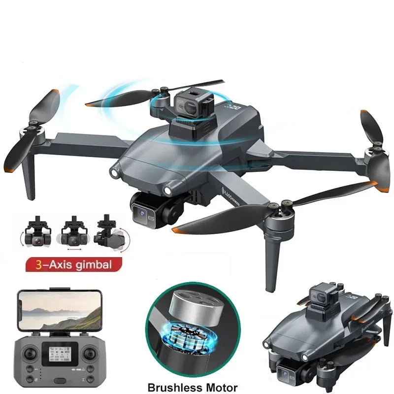 L600 PRO MAX Drone 4K Three-Axis PTZ HD Dual Camera