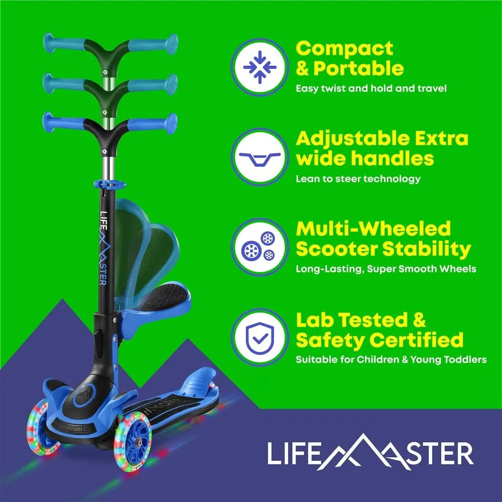 Foldable Seat Scooter for Kids